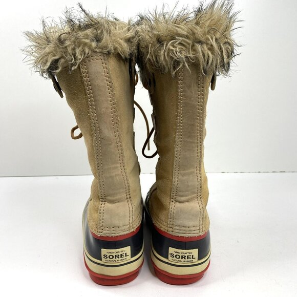 Sorel Boots Womens Sz 7 Joan Of Arctic Tan Leather Waterproof Winter NL1540-227 - Picture 4 of 8